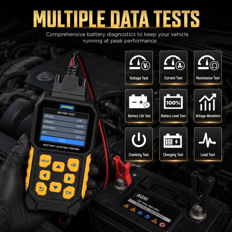 AUTOOL BT460 Tester batterie auto con schermo 2,8"
