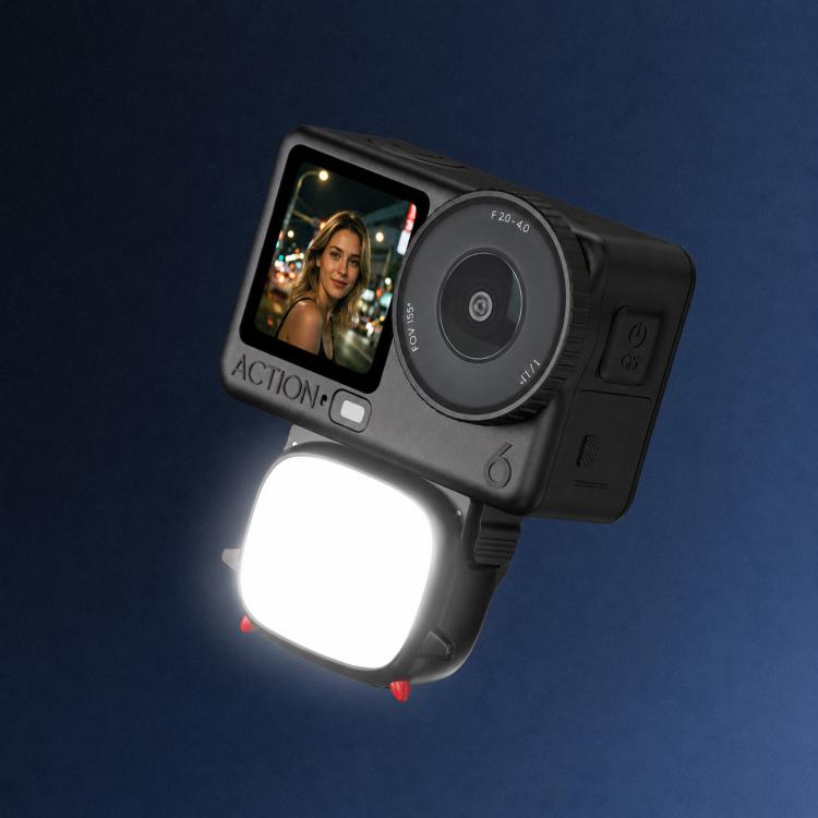BRDRC Accessorio luce di riempimento portatile per selfie Monster, For DJI Osmo Action 3 / 4 / 5 Pro, For DJI Osmo Action 6 / Nano