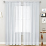 Tenda singola trasparente in voile 100x250 cm