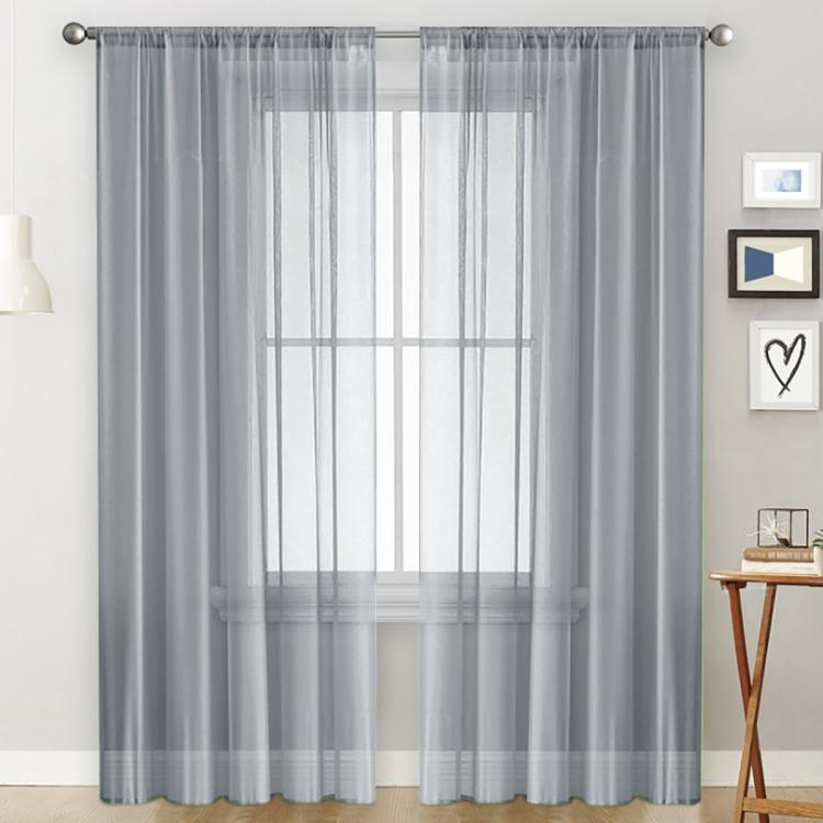 Tenda singola trasparente in voile 100x250 cm
