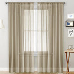 Tenda singola trasparente in voile 100x250 cm