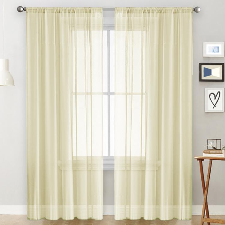 Tenda singola trasparente in voile 100x250 cm