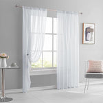 Tenda singola trasparente in voile 100x250 cm
