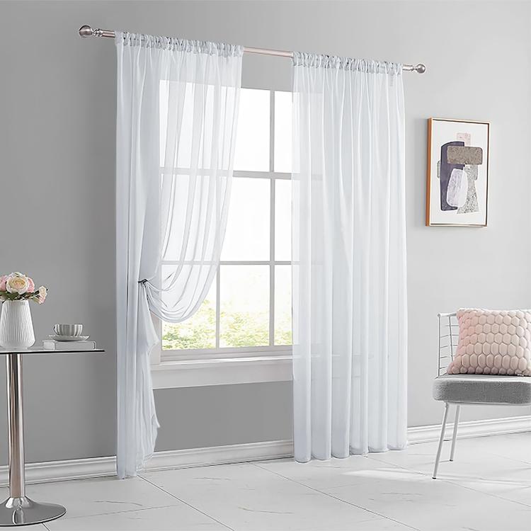 Tenda singola trasparente in voile 100x250 cm