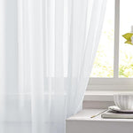 Tenda singola trasparente in voile 100x250 cm