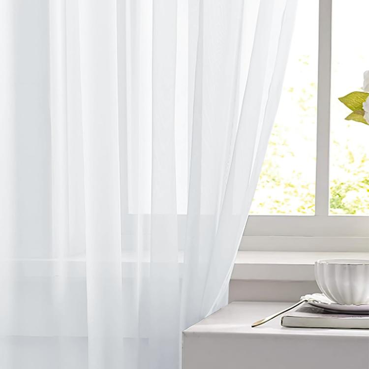 Tenda singola trasparente in voile 100x250 cm