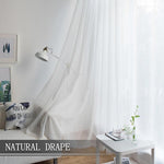 Tenda singola trasparente in voile 100x250 cm