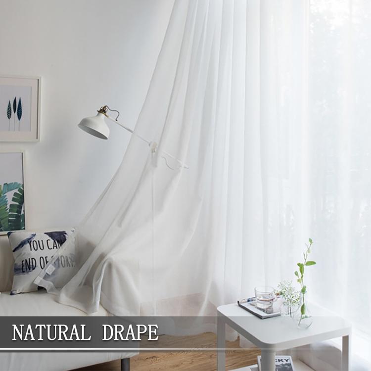 Tenda singola trasparente in voile 100x250 cm