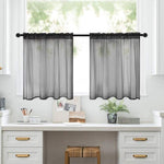 Set di 2 tende a pannello trasparenti 132x46 cm in voile