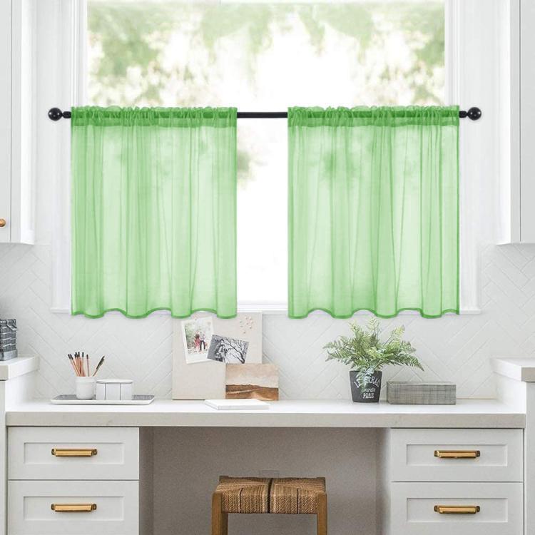 Set di 2 tende a pannello trasparenti 132x46 cm in voile