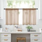 Set di 2 tende a pannello trasparenti 132x46 cm in voile
