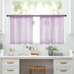 Set di 2 tende a pannello trasparenti 132x46 cm in voile