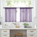 Set di 2 tende a pannello trasparenti 132x46 cm in voile