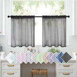 Set di 2 tende a pannello trasparenti 132x46 cm in voile