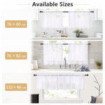 Set di 2 tende a pannello trasparenti 132x46 cm in voile