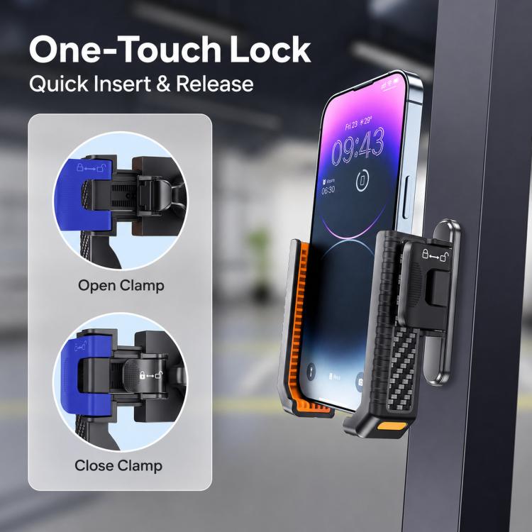 Supporto magnetico per telefono da palestra con clip 360°