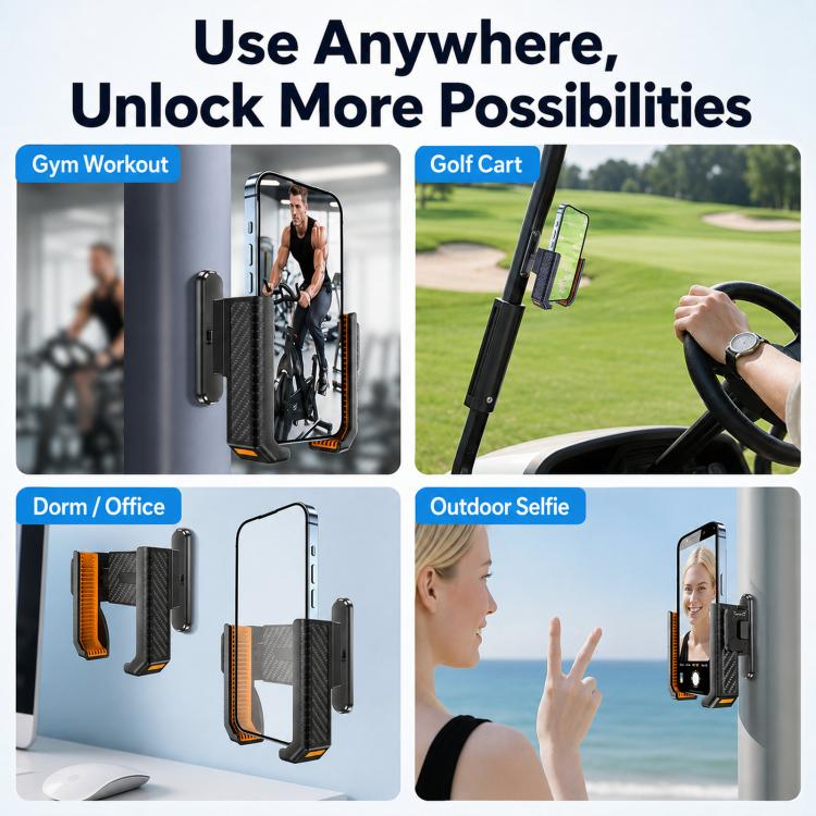 Supporto magnetico per telefono da palestra con clip 360°