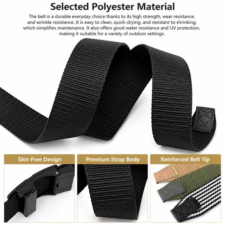 Cintura da uomo in nylon con fibbia automatica