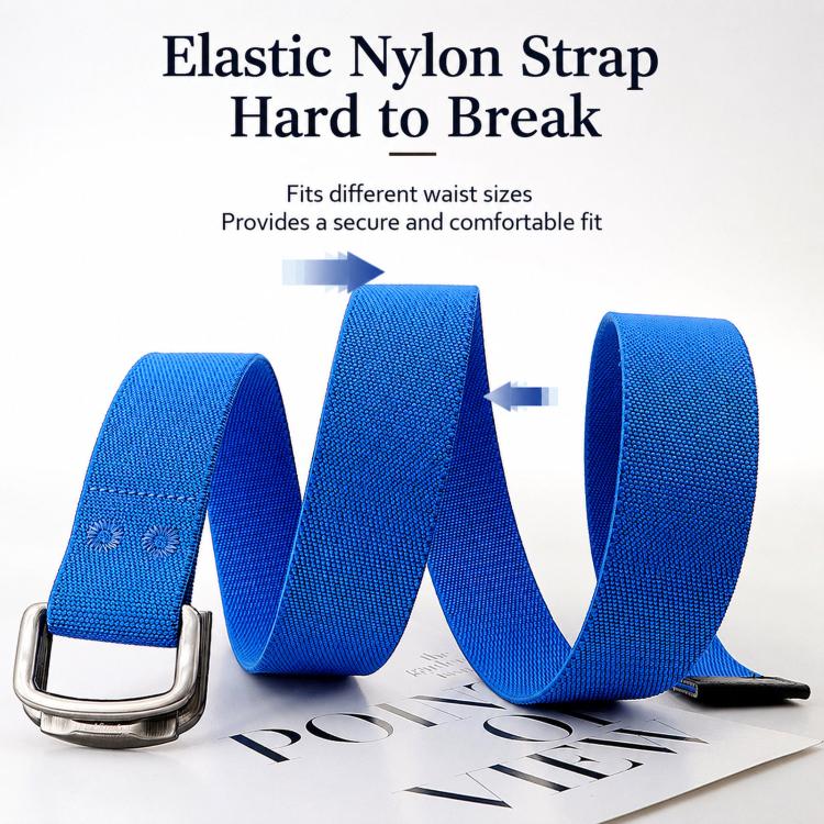 Cintura unisex elastica in nylon con doppia fibbia 105-125cm