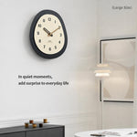 Orologio da parete ovale moderno silenzioso con pendolo