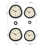 Orologio da parete ovale moderno silenzioso con pendolo