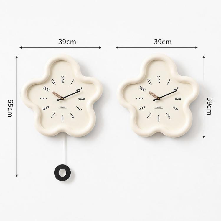 Orologio da parete silenzioso a forma di fiore 42cm