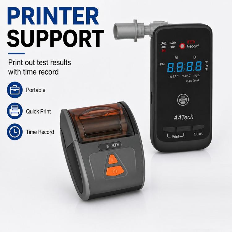 Rilevatore elettrochimico di alcol con stampante wireless