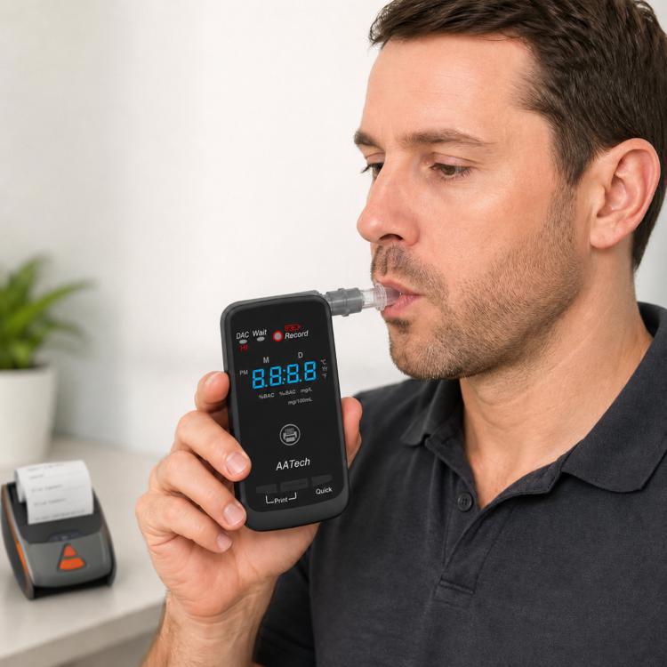 Rilevatore elettrochimico di alcol con stampante wireless