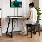 Pianoforte elettronico portatile, allargato, ispessito, con telaio in metallo a forma di U.