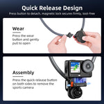 Supporto magnetico da collo per action camera DJI e Insta360