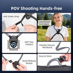 Supporto magnetico da collo per action camera DJI e Insta360