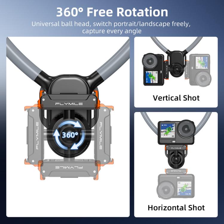 Supporto magnetico da collo per action camera DJI e Insta360
