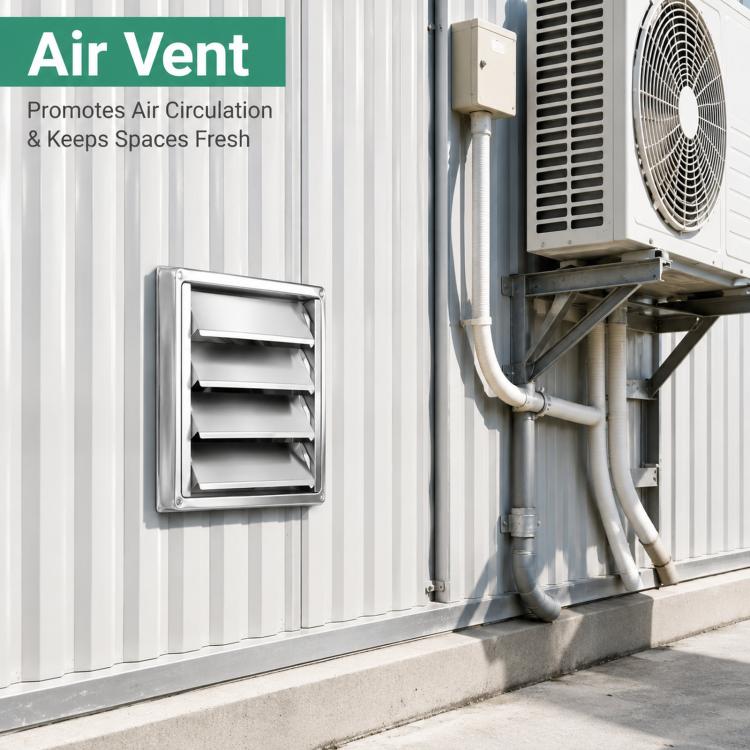 Copertura uscita aria asciugatrice in acciaio inox 304