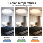 Plafoniera LED sottile dimmerabile a 3 colori rotonda 38cm