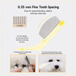 Mini pettine antipulci per viso animali denti 0,35 mm