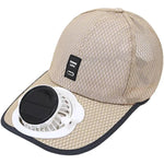 Cappello con ventilatore solare ricaricabile a 3 velocità