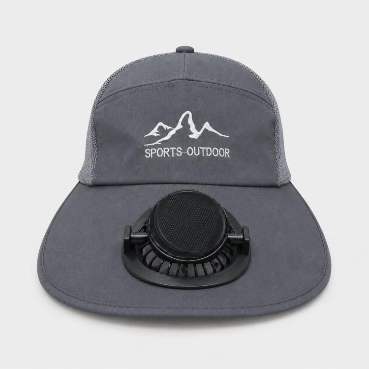 Cappello solare a tesa larga con display LED e ricarica Type-C