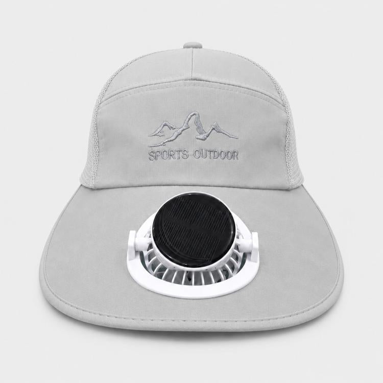 Cappello solare a tesa larga con display LED e ricarica Type-C