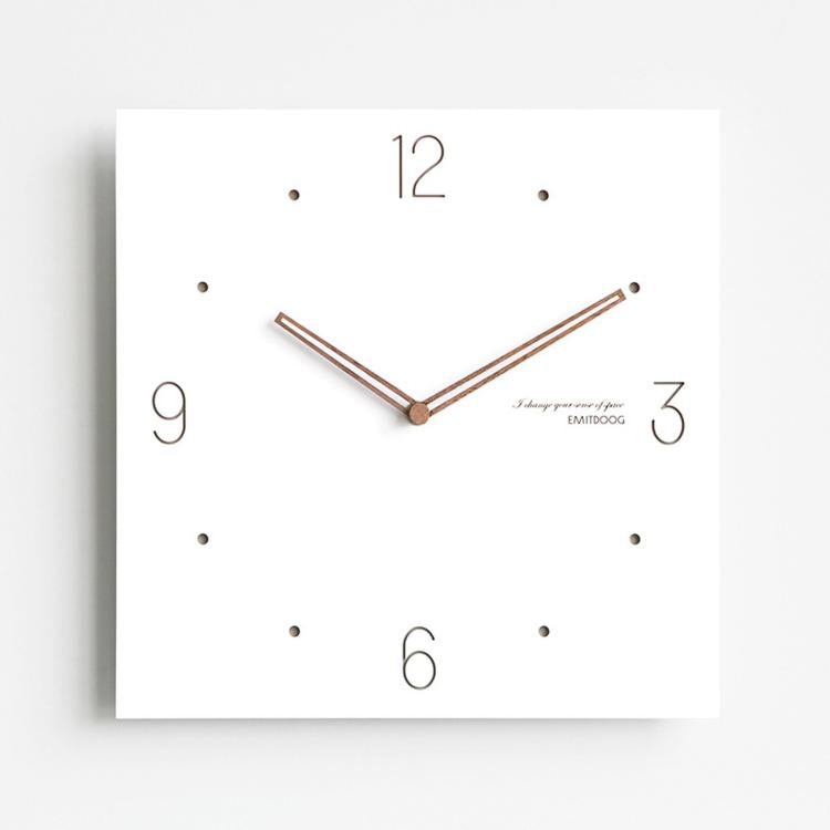 Orologio da parete quadrato Wozoom con lancette in legno
