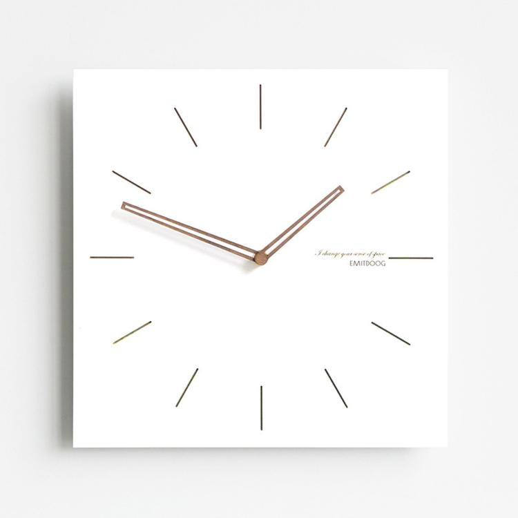 Orologio da parete quadrato Wozoom con lancette in legno