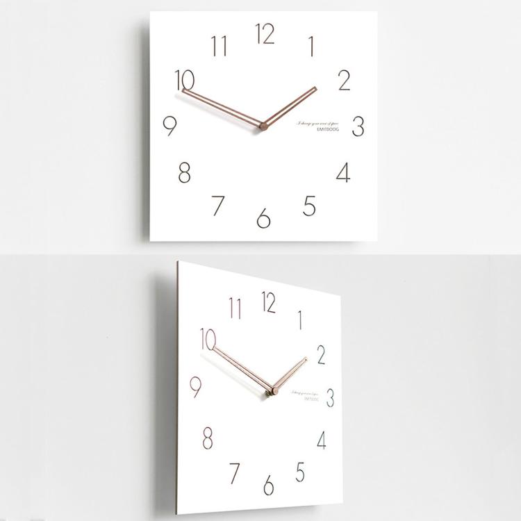 Orologio da parete quadrato Wozoom con lancette in legno