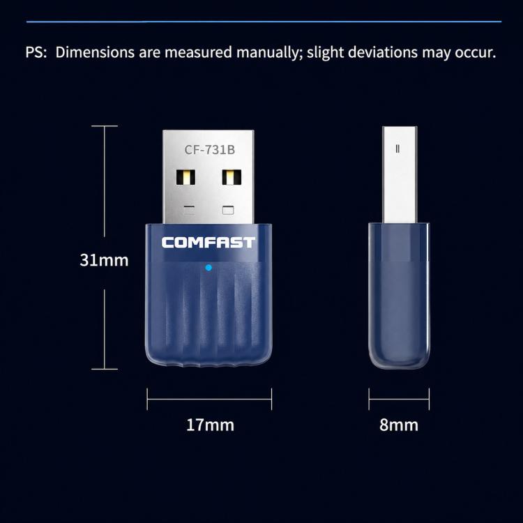 Adattatore USB COMFAST CF-731B WiFi 6 Bluetooth 5.4 AX600