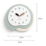 Orologio da parete moderno in legno silenzioso 43x42 cm