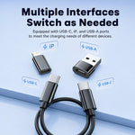 Kit organizer per cavi da viaggio Toocki con caricabatterie wireless per orologi e scheda adattatore USB-C tutto in uno