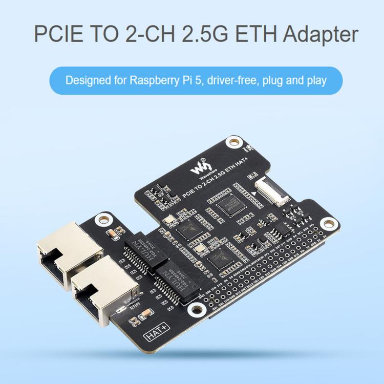 Adattatore PCIe 2 canali 2.5G Ethernet per Raspberry Pi 5