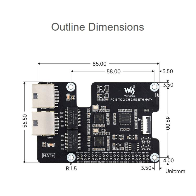 Adattatore PCIe 2 canali 2.5G Ethernet per Raspberry Pi 5