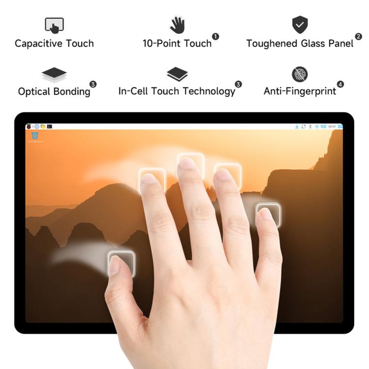 Display touch capacitivo 11" 1920x1200 per Raspberry Pi