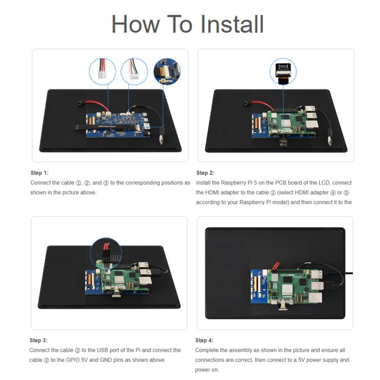 Display touch capacitivo 11" 1920x1200 per Raspberry Pi