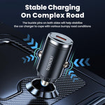 Caricabatterie da auto Toocki da 45 W con USB-C, mini anello di trazione, adattatore per auto Type-C, integrazione invisibile a filo, ricarica rapida PD PPS., TQ-CC34