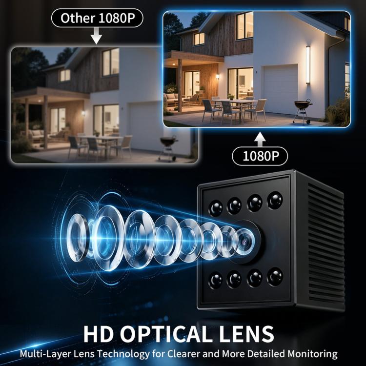 Mini telecamera WiFi ricaricabile 1080P con base magnetica